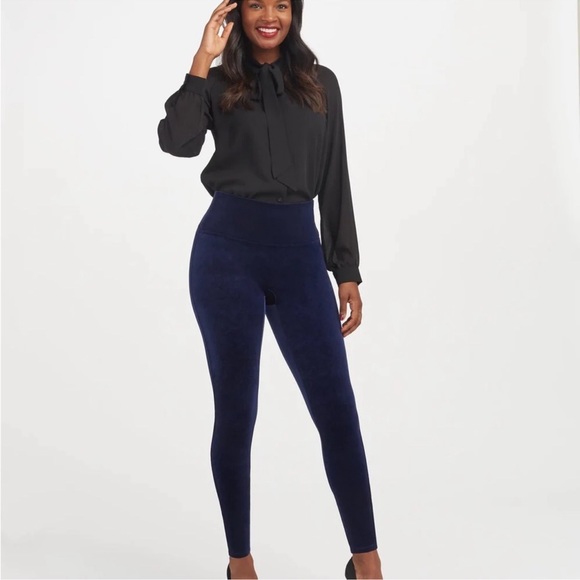 SPANX Velvet Tummy Control Leggings Moon Shadow - Picture 1 of 13